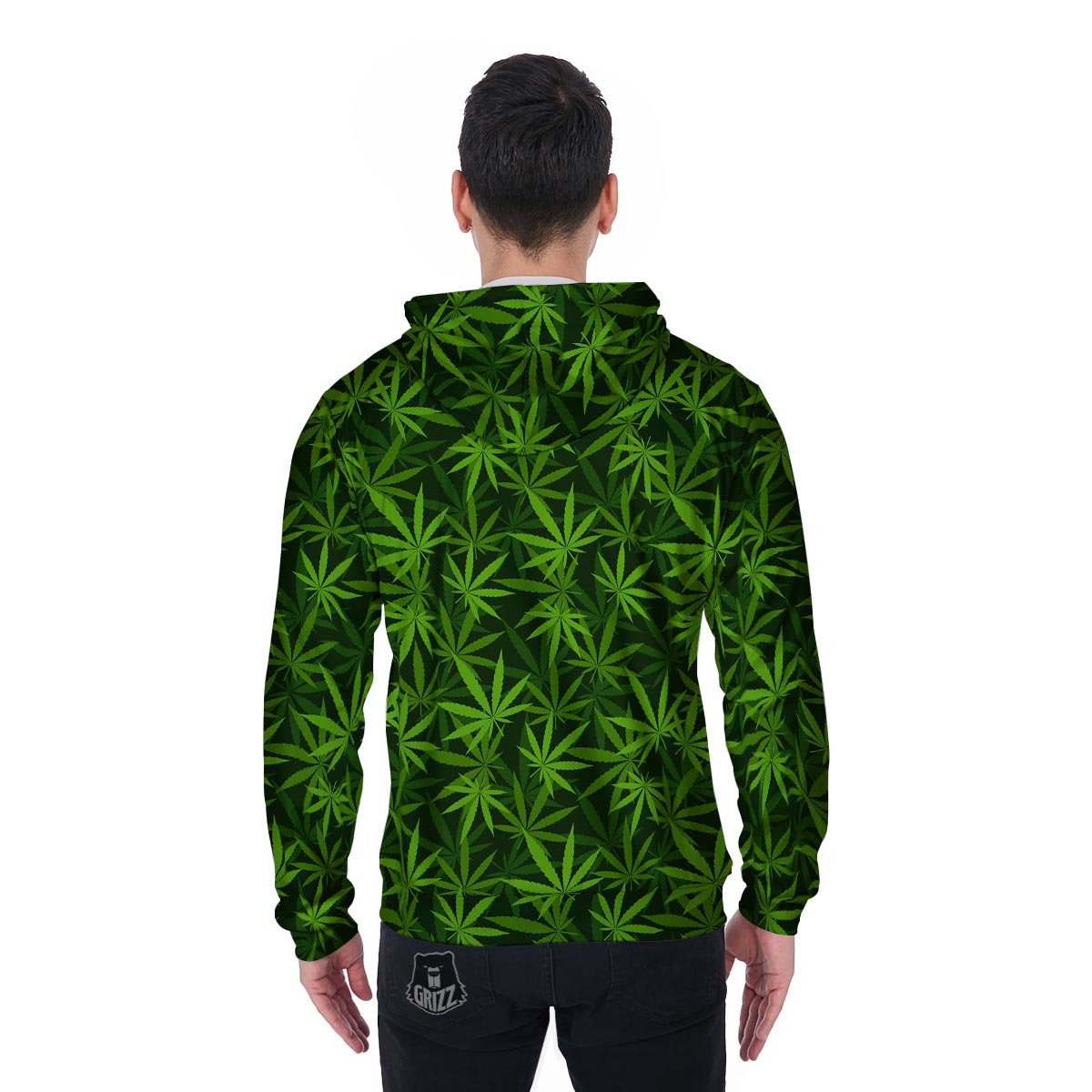 Reggae Leaf Rasta Men's Zip Up Hoodie-grizzshop