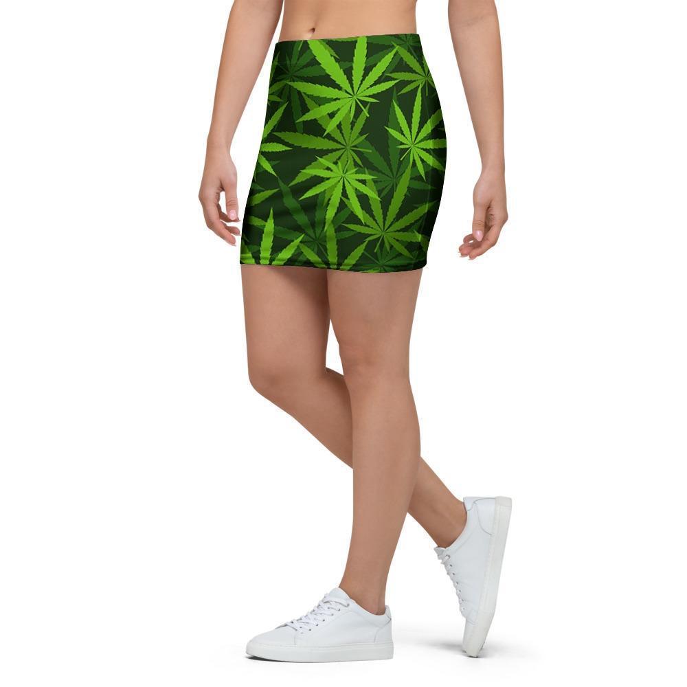 Reggae Leaf Rasta Mini Skirt-grizzshop