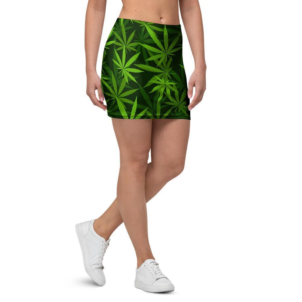 Reggae Leaf Rasta Mini Skirt-grizzshop