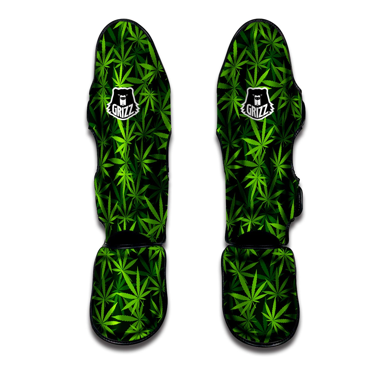 Reggae Leaf Rasta Muay Thai Shin Guard-grizzshop