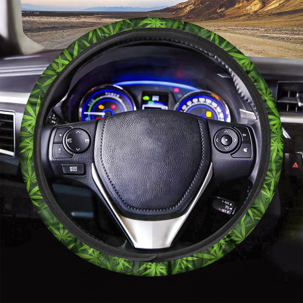 Reggae Leaf Rasta Steering Wheel Cover-grizzshop