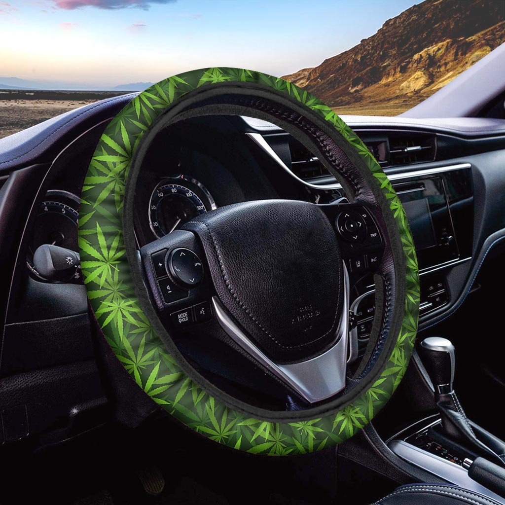 Reggae Leaf Rasta Steering Wheel Cover-grizzshop