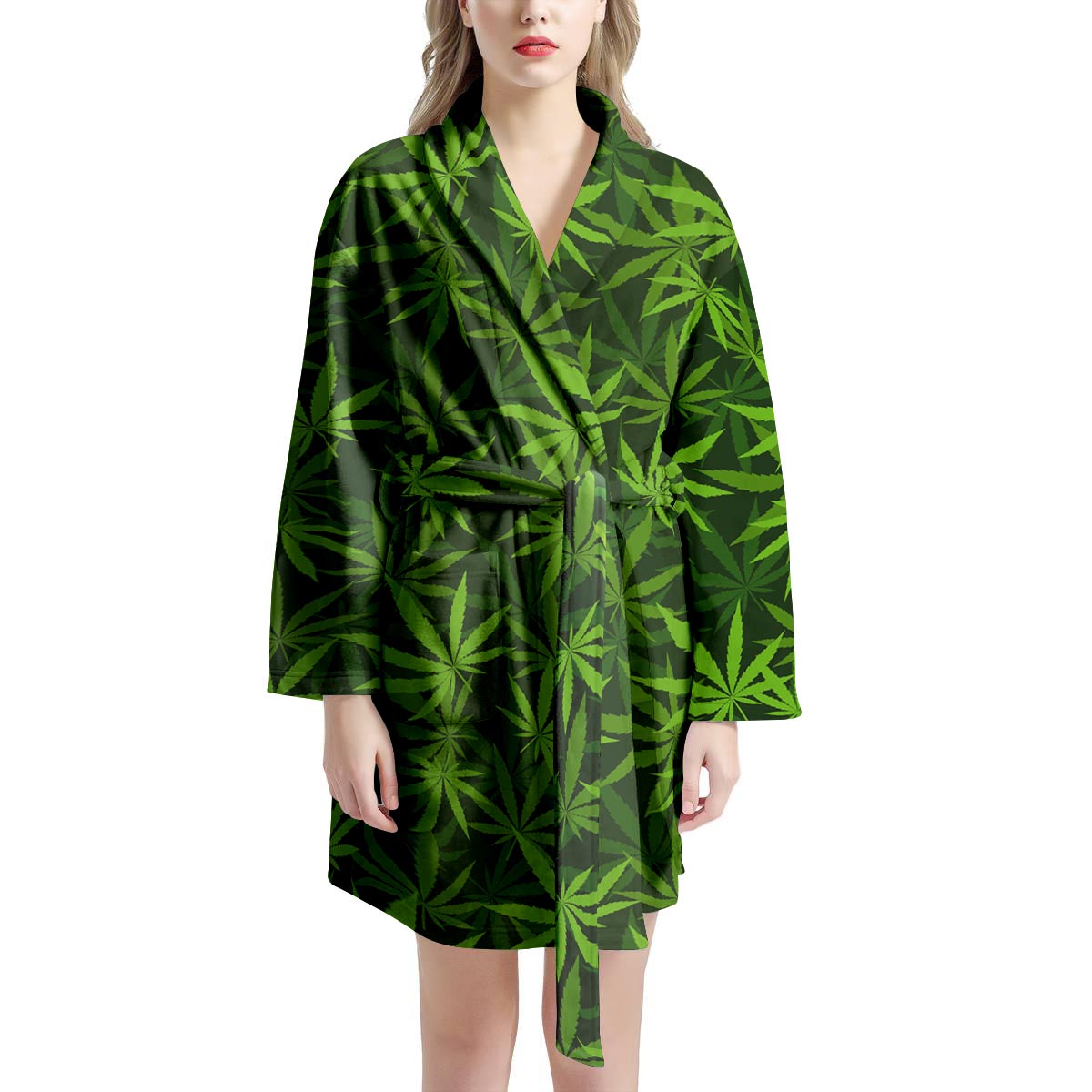 Reggae Leaf Rasta Women's Robe-grizzshop