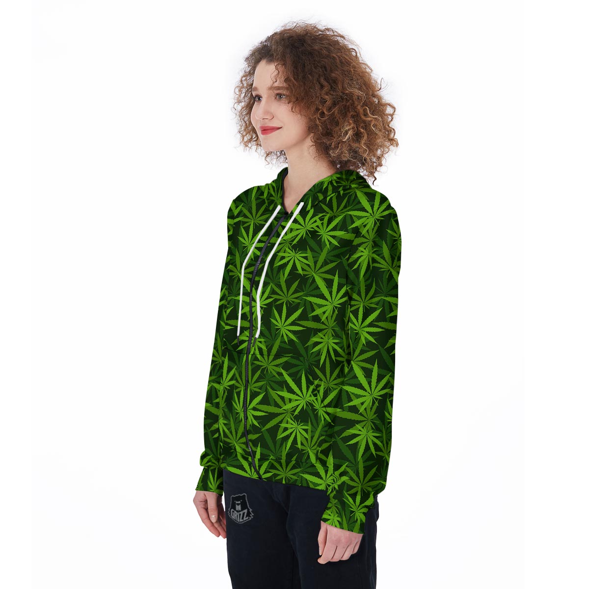 Reggae Leaf Rasta Women's Zip Up Hoodie-grizzshop