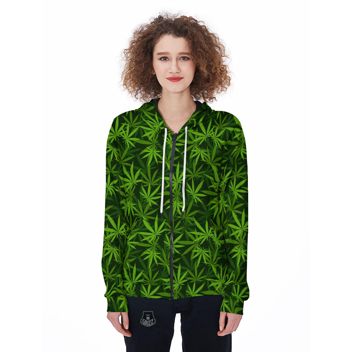 Reggae Leaf Rasta Women's Zip Up Hoodie-grizzshop