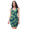 Reggae Leaf Tropical Bodycon Dress-grizzshop