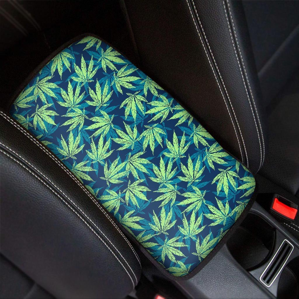 Reggae Leaf Tropical Car Console Cover-grizzshop