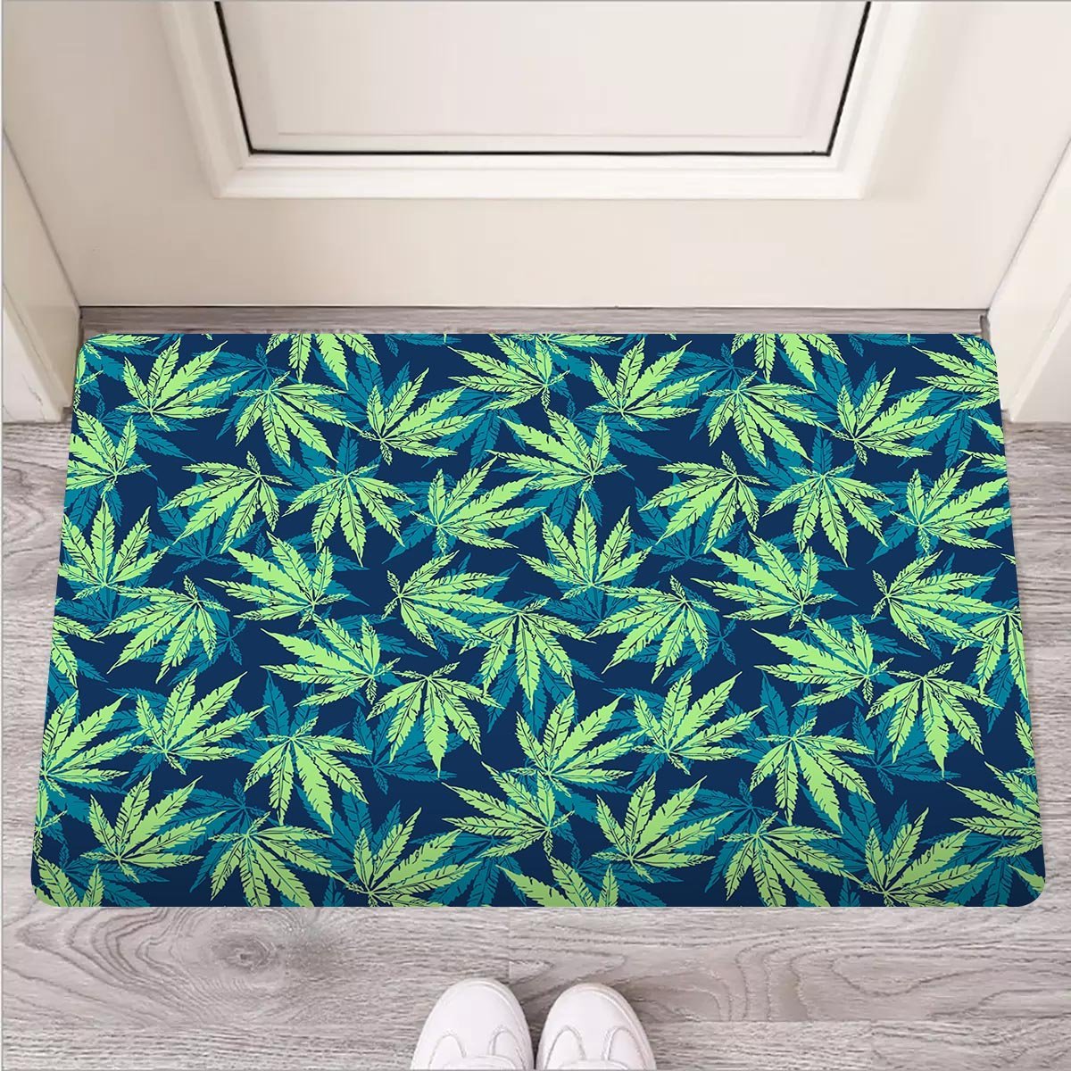 Reggae Leaf Tropical Door Mat-grizzshop