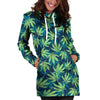 Reggae Leaf Tropical Hoodie Dress-grizzshop