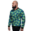 Reggae Leaf Tropical Men's Bomber Jacket-grizzshop