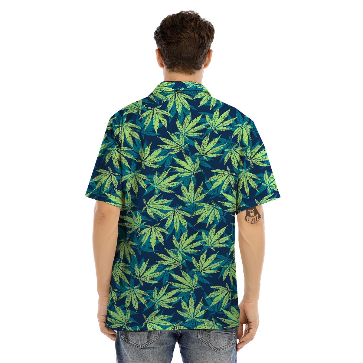 Reggae Leaf Tropical Men’s Hawaiian Shirt-grizzshop