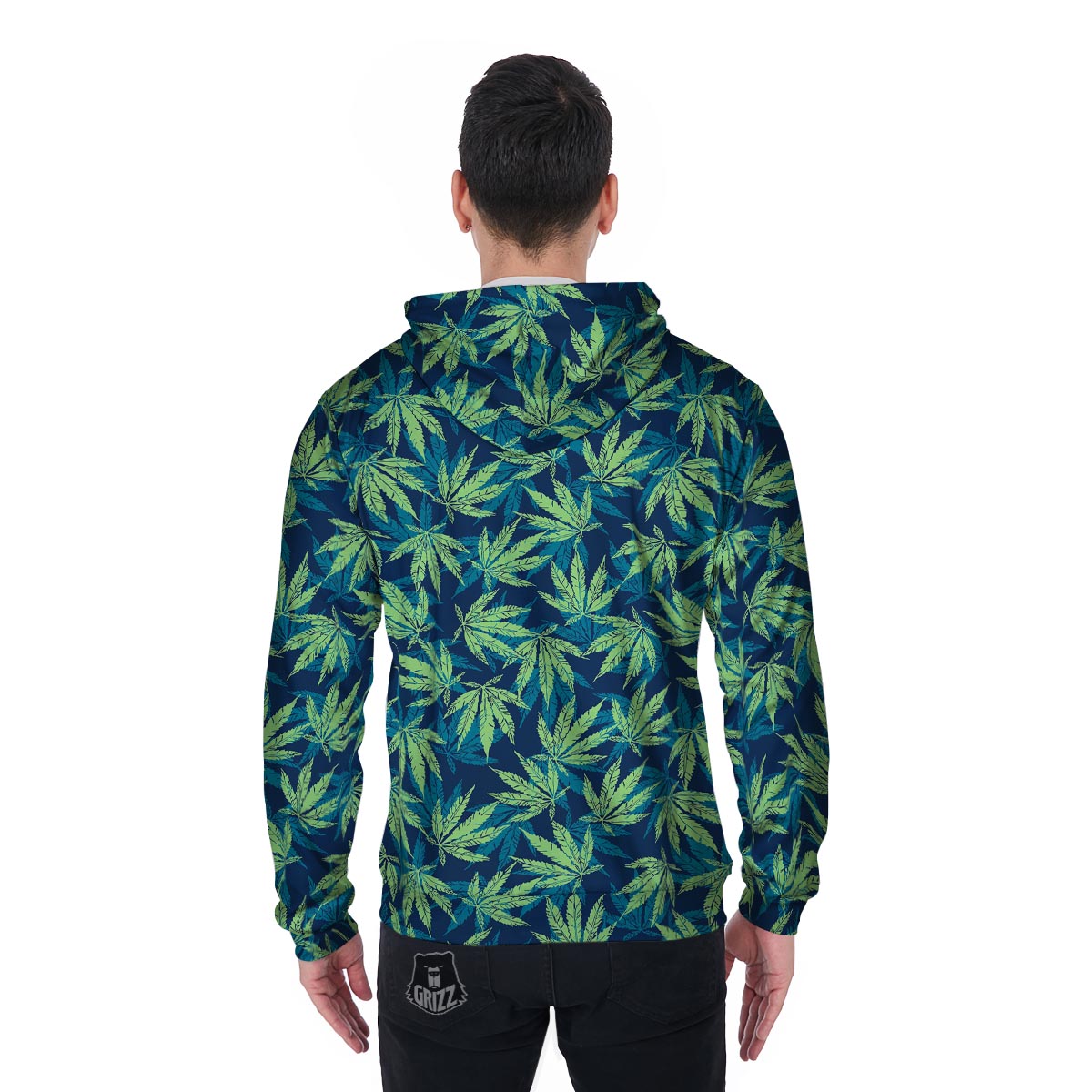 Reggae Leaf Tropical Men's Zip Up Hoodie-grizzshop