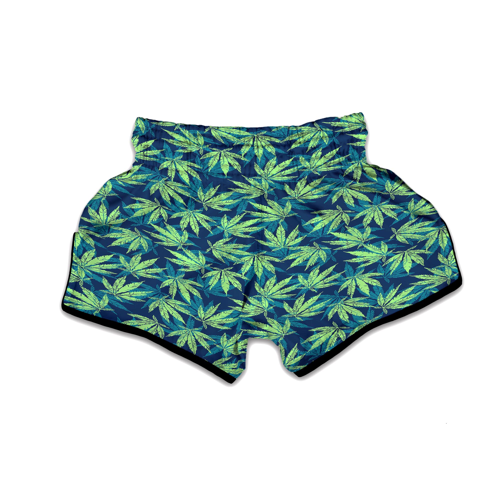 Reggae Leaf Tropical Muay Thai Boxing Shorts-grizzshop