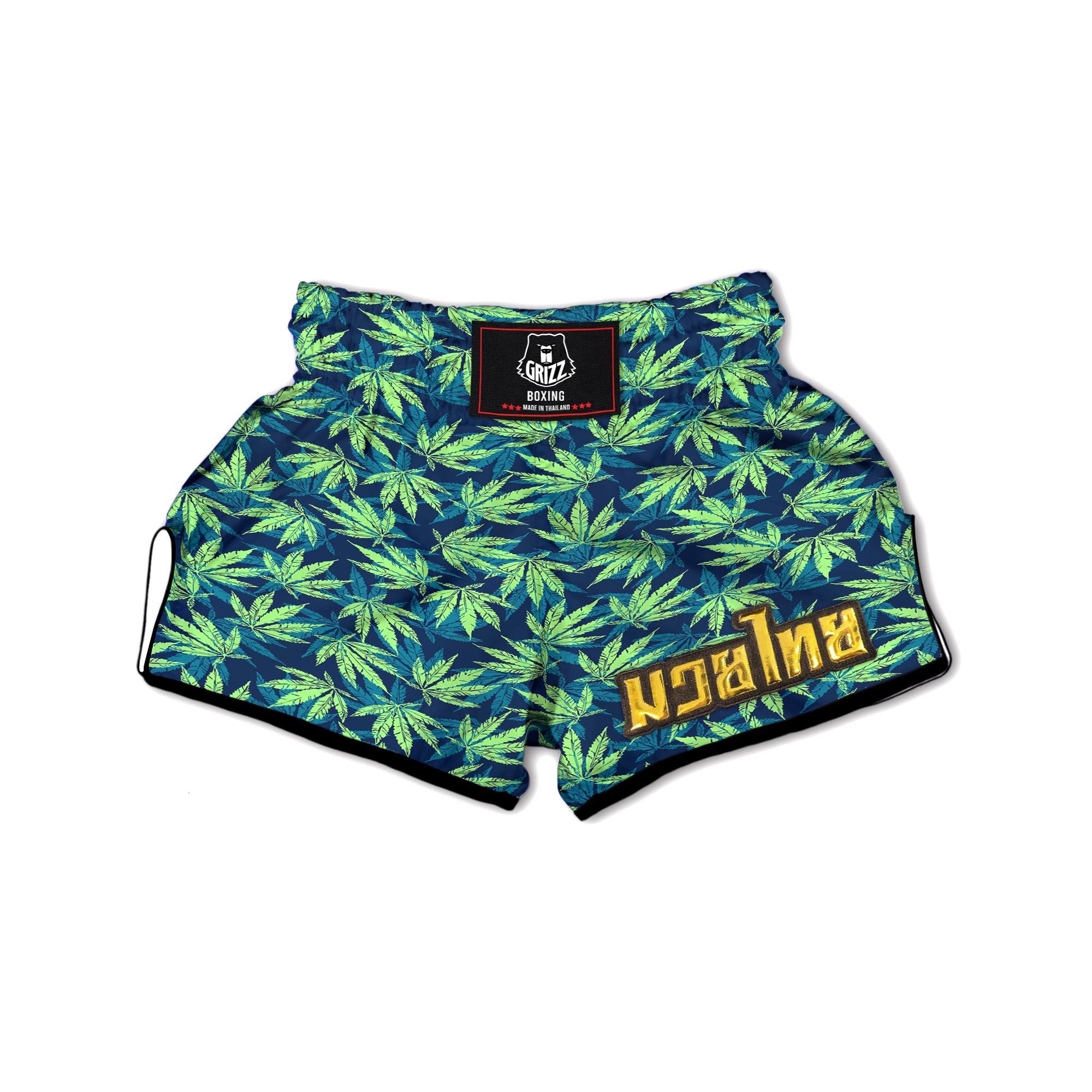 Reggae Leaf Tropical Muay Thai Boxing Shorts-grizzshop