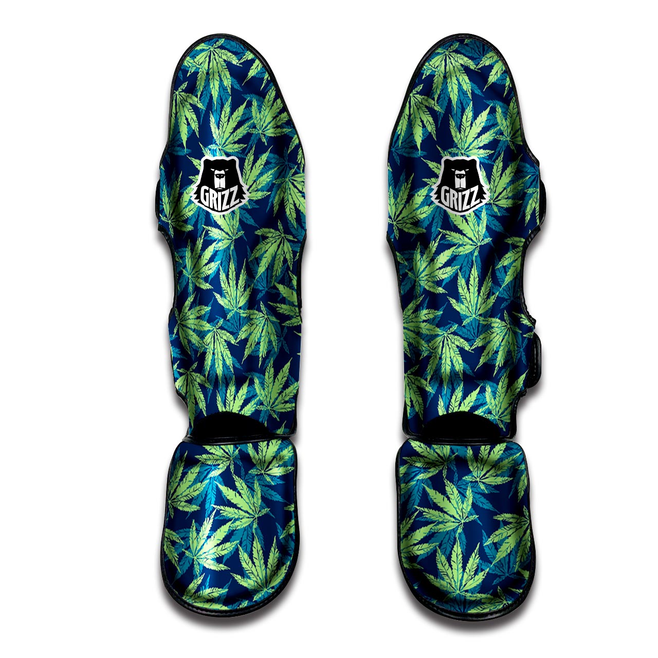 Reggae Leaf Tropical Muay Thai Shin Guard-grizzshop