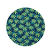 Reggae Leaf Tropical Round Rug-grizzshop