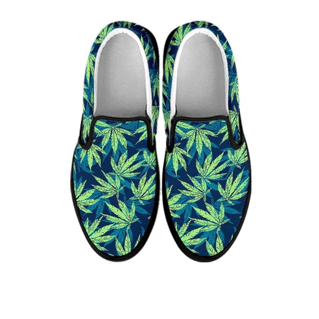 Reggae Leaf Tropical Women's Slip On Sneakers-grizzshop