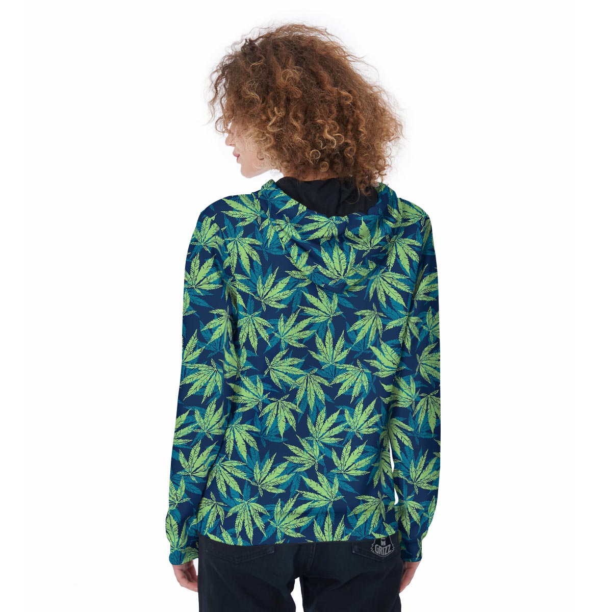 Reggae Leaf Tropical Women's Zip Up Hoodie-grizzshop