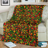 Reggae Rasta Pattern Print Blanket-grizzshop