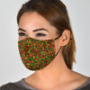 Reggae Rasta Pattern Print Face Mask-grizzshop