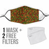 Reggae Rasta Pattern Print Face Mask-grizzshop