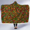 Reggae Rasta Pattern Print Hooded Blanket-grizzshop