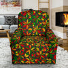 Reggae Rasta Pattern Print Recliner Cover-grizzshop