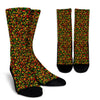 Reggae Rasta Pattern Print Unisex Crew Socks-grizzshop