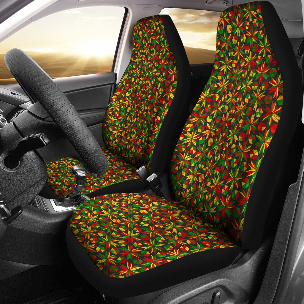 Reggae Rasta Pattern Print Universal Fit Car Seat Cove-grizzshop