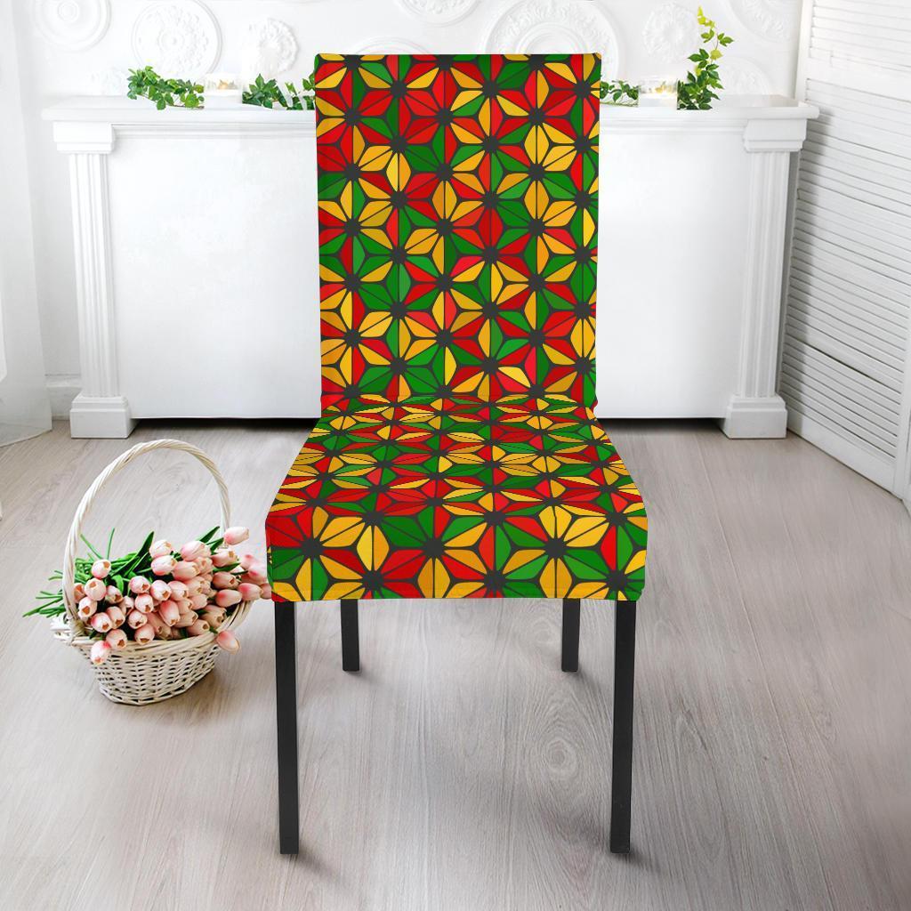 Reggae Rasta Print Pattern Chair Cover-grizzshop