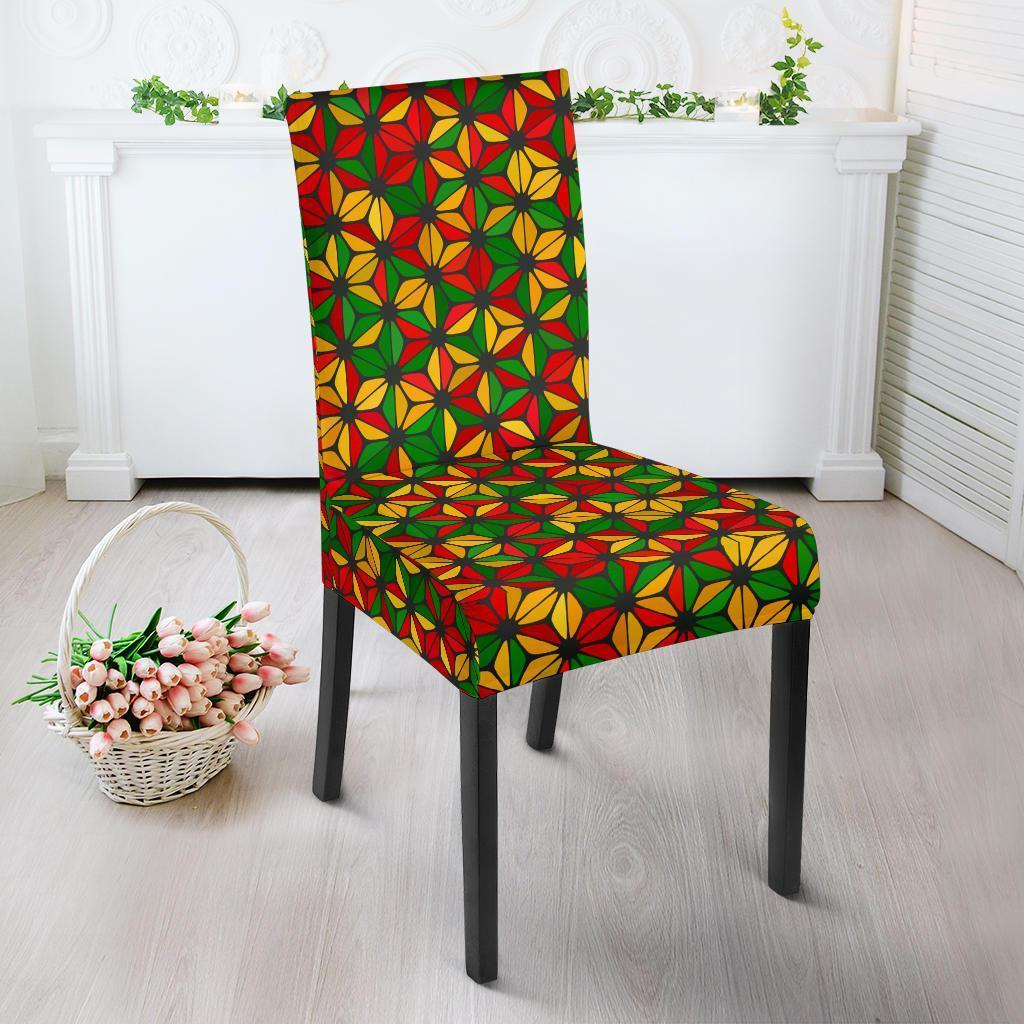 Reggae Rasta Print Pattern Chair Cover-grizzshop