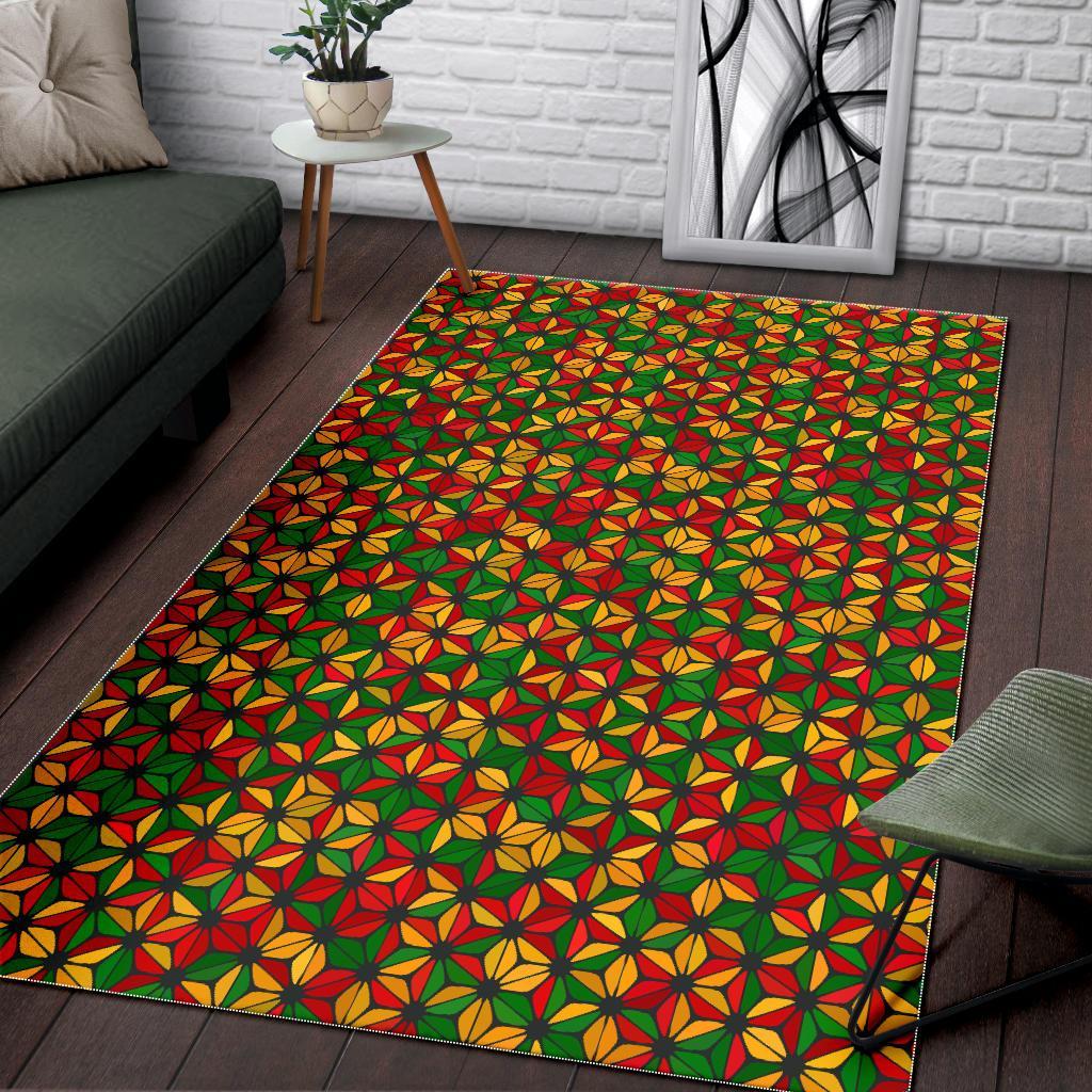 Reggae Rasta Print Pattern Floor Mat-grizzshop