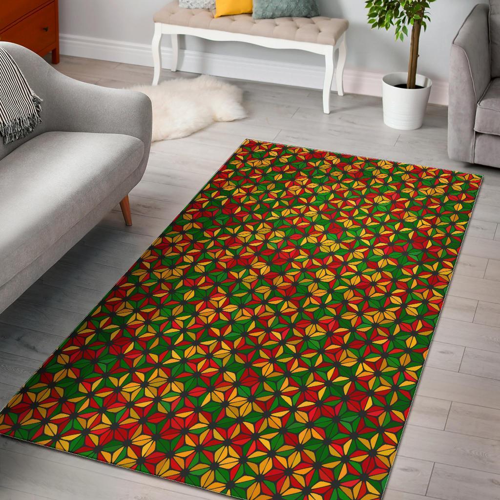 Reggae Rasta Print Pattern Floor Mat-grizzshop