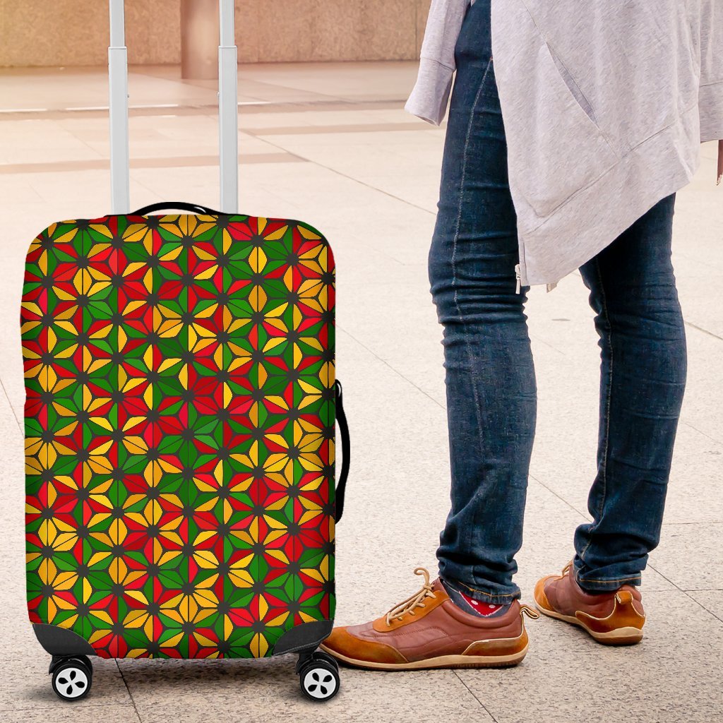 Reggae Rasta Print Pattern Luggage Cover Protector-grizzshop