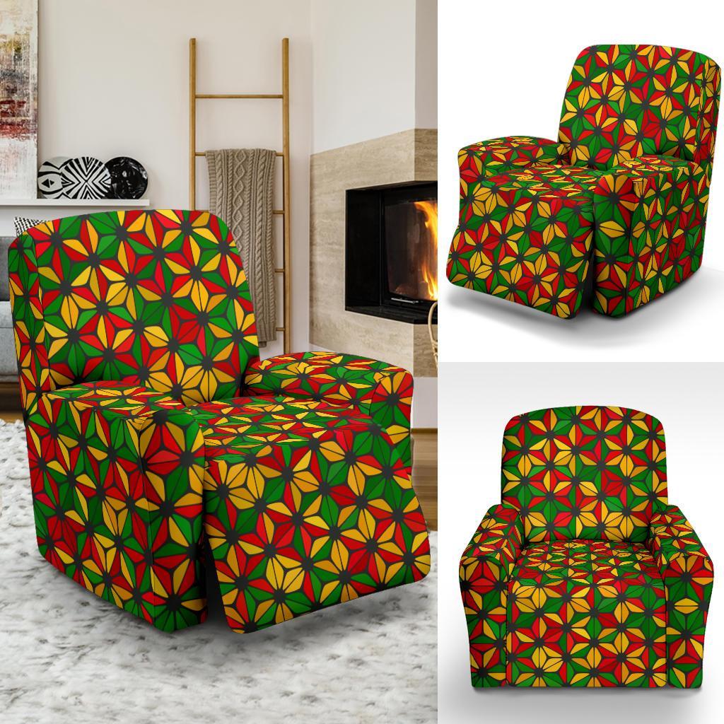 Reggae Rasta Print Pattern Recliner Cover-grizzshop