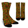 Reggae Rasta Print Pattern Unisex Crew Socks-grizzshop