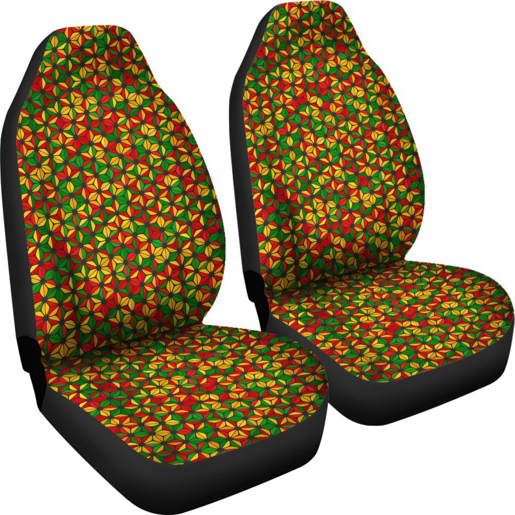 Reggae Rasta Print Pattern Universal Fit Car Seat Cove-grizzshop