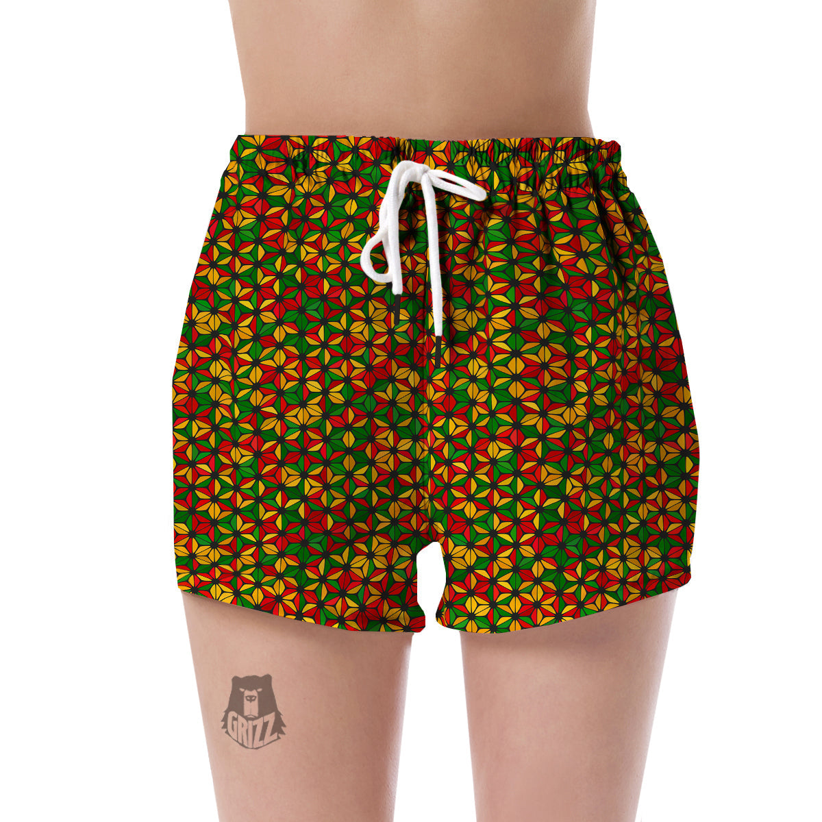 Reggae Rasta Print Pattern Women's Shorts-grizzshop