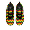 Reggae Zig Zag Print Pattern Black Sneaker-grizzshop