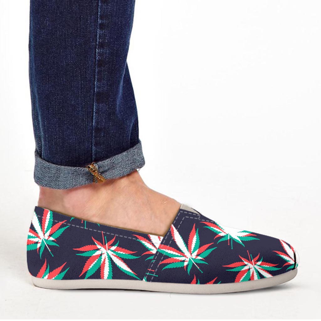 Reggae Leaf Psychedelic Canvas Shoes-grizzshop