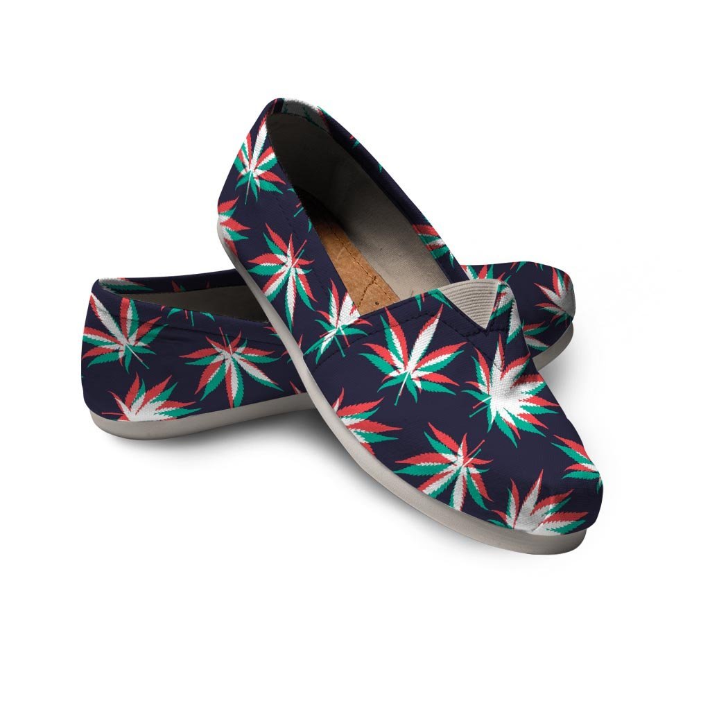 Reggae Leaf Psychedelic Canvas Shoes-grizzshop