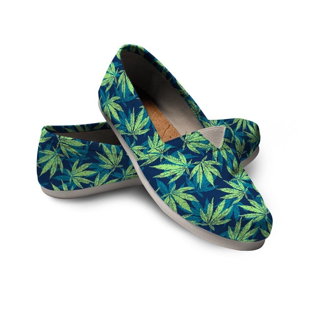 Reggae Leaf Tropical Canvas Shoes-grizzshop