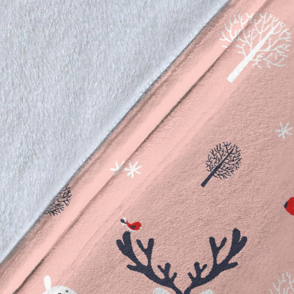 Reindeer Christmas Pattern Print Blanket-grizzshop