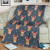 Reindeer Christmas Print Pattern Blanket-grizzshop