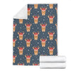 Reindeer Christmas Print Pattern Blanket-grizzshop