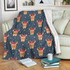 Reindeer Christmas Print Pattern Blanket-grizzshop