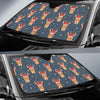 Reindeer Christmas Print Pattern Car Sun Shade-grizzshop