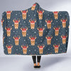 Reindeer Christmas Print Pattern Hooded Blanket-grizzshop