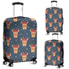 Reindeer Christmas Print Pattern Luggage Cover Protector-grizzshop