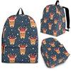 Reindeer Christmas Print Pattern Premium Backpack-grizzshop